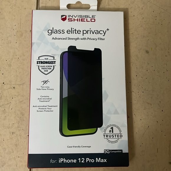 Invisible Shield Glass Elite Privacy Screen Shield 12 Pro Max - Picture 1 of 2